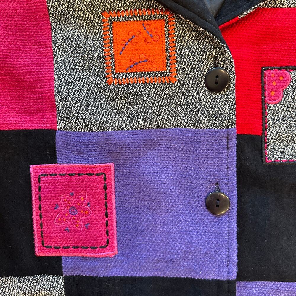 Vtg Koret Embroidered Patchwork Jacket Size M Ecl… - image 4